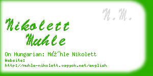 nikolett muhle business card